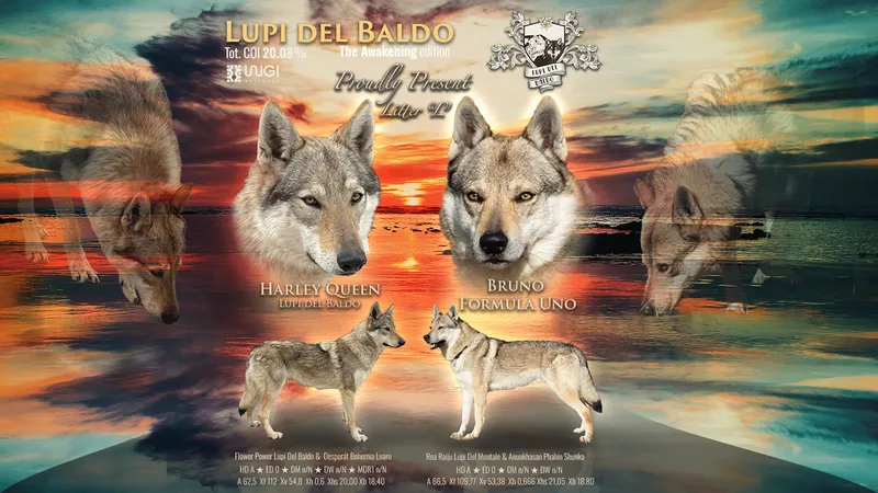 Cucciolata undefined: BRUNO FORMULA UNO x HARLEY QUEEN LUPI DEL BALDO - Allevamento Lupi del Baldo